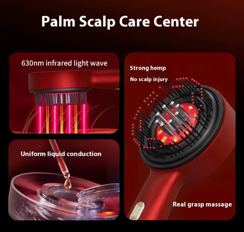 Zyntra Hair Renewal Comb – Red Light Therapy, Vibration Massage & Growth Booster