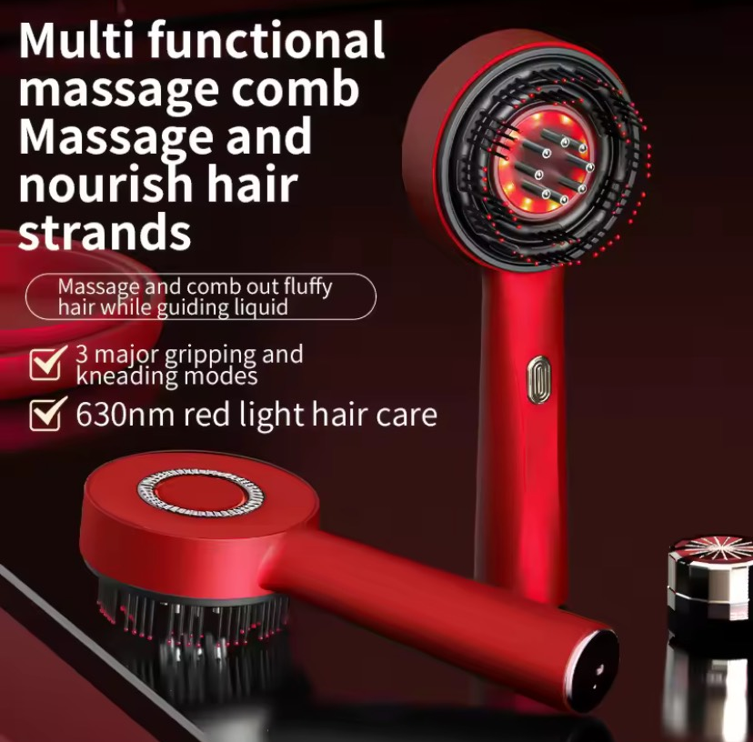 Zyntra Hair Renewal Comb – Red Light Therapy, Vibration Massage & Growth Booster