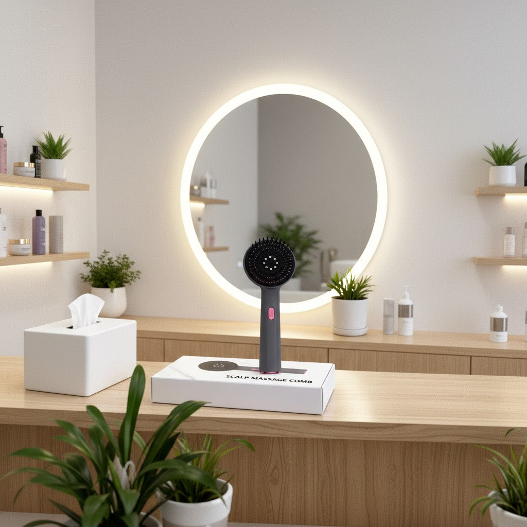 Zyntra Hair Renewal Comb – Red Light Therapy, Vibration Massage & Growth Booster