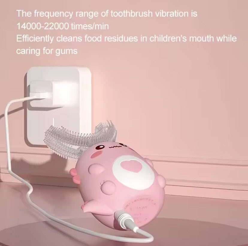 Zyntra Kids Toothbrush – 360° U-Shaped Smart Sonic Brush for Cleaner, Happier Smiles