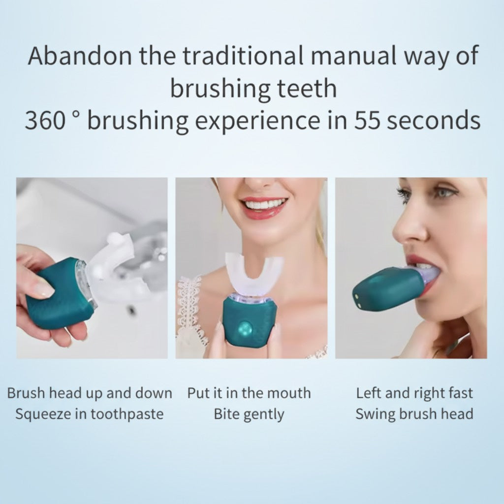 Zyntra Adult Sonic Brush – 360° U-Shaped Electric Toothbrush for Smarter, Deeper Cleaning